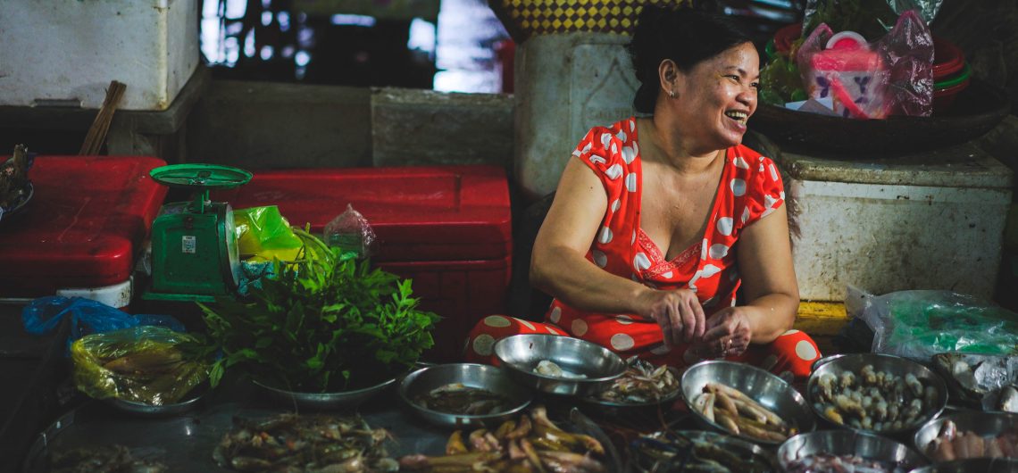 Mark, Ben Tre Market, Saigon, Mekong Delta, Lebensfreue, lächeln, Fisch, Meeresfrüchte, Food Tour, Rundreise, Kleingruppe, traditionell, exotisch, Land und Leute, Backpacker, Vietnam