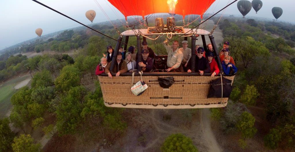 Ballonfahrt Bagan, Myanmar, Ballooning over Bagan, Pagoden
